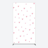 Aperturee - Aperturee Pink Sweet Heart Girls Birthday Rectangle Backdrop